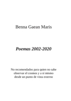 Poemas 2002-2020 0244271771 Book Cover
