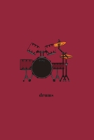 Drums: Minimal Design Lined Practice Journal 6” x 9” 120 pages 1700145878 Book Cover