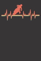 Notebook: Motocross Vintage Retro Heartbeat Gift Dot Grid 6x9 120 Pages 1089099738 Book Cover