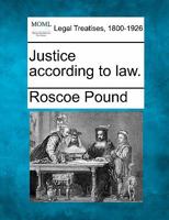 Justice According to Law 124012080X Book Cover