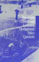 Population Growth and Economic Development: Policy Questions 0309036410 Book Cover