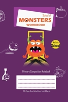 School of Monsters Workbook, A5 Size, Wide Ruled, White Paper, Primary Composition Notebook, 102 Sheets (Purple) 1714327876 Book Cover
