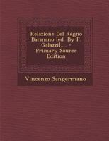 Relazione Del Regno Barmano [ed. By F. Galazzi].... 1019639628 Book Cover