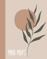 Mind Maps: Notebook for Mind Mapping, Brainstorming, and Visual Thinking at Work, School, and Home with Beautiful Minimalist Abstract Botanical Soft Cover Design in Neutral Earth Tones 167370929X Book Cover