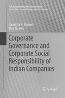 Corporate Governance and Corporate Social Responsibility of Indian Companies 9811009244 Book Cover