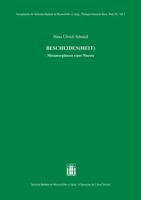 ""BESCHEIDEN(HEIT)"" 3777635081 Book Cover