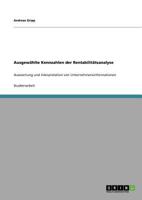 Ausgewählte Kennzahlen der Rentabilitätsanalyse: Auswertung und Interpretation von Unternehmensinformationen 3640739175 Book Cover