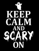 Ghost Keep Calm Composition Notebook: College Ruled (7.44 X 9.69) Funny Spirit Keep Calm and Scary On Writing Paper Book 1726379221 Book Cover