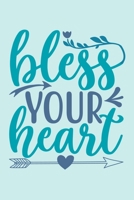 Bless Your Heart: Blank Lined Notebook: Bible Scripture Christian Journals Gift 6x9 110 Blank Pages Plain White Paper Soft Cover Book 1700688839 Book Cover