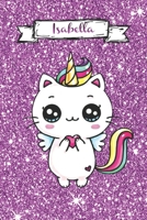 Isabella: Sketchbook Cute Cat Unicorn Doughnut Kawaii Sketch Book for Girls 111 Pages of 6x9 inch Blank Paper for Drawing, Doodling or Sketching Sketchbooks For Kids 167305420X Book Cover