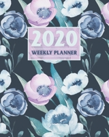 2020 Weekly Planner: Daily & Weekly 8x10 Organizer with Calendar Views and Inspirational Quotes 2-Page Weekly Spreads Pink, Blue, Purple & Green Floral Theme 1708340769 Book Cover