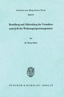 Bestellung Und Abberufung Des Verwalters Nach 26 Des Wohnungseigentumsgesetzes 3428038347 Book Cover