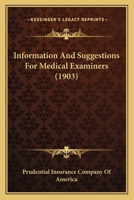 Information and Suggestions for the Medical Examiners (Classic Reprint) 1120299837 Book Cover