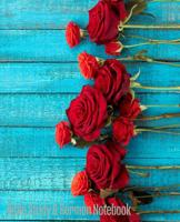 Bible Study and Sermon Notebook: Roses on Blue Planks 1091371814 Book Cover