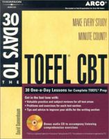 30 Days to the TOEFL CBT w CDRom 076891096X Book Cover