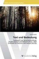 Text Und Bedeutung 3639467051 Book Cover