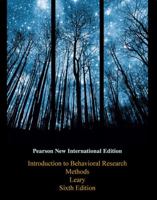 Introduction to Behavioral Research Methods 0205396763 Book Cover
