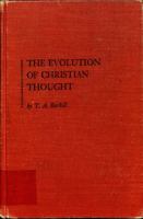 The Evolution of Christian Thought, 0801405815 Book Cover