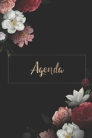 Agenda: Da gennaio a dicembre 2020 - 1 settimana in un colpo d'occhio - DIN A5 Pianificatore mensile con liste di controllo e note Festivit� pubbliche mese Nero con rose Fiori Piante Acquerelli Acquer 1678390666 Book Cover