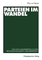 Parteien im Wandel. Von den Volksparteien zu den professionalisierten Wählerparteien 3531135783 Book Cover