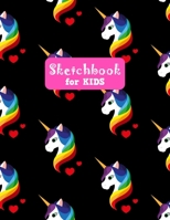 Sketchbook for Kids: Adorable Unicorn Large Sketch Book for Sketching, Drawing, Creative Doodling Notepad and Activity Book - Birthday and Christmas ... Teens and Women - Nathalie Modern Press # 031 1655733125 Book Cover
