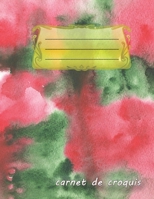 carnet de croquis: bloc-notes vierge format A4 112 pages bloc-notes avec registre id�al comme agenda, carnet de croquis, carnet de croquis, carnet � dessin ou cahier � colorier vide mod�le aquarelle 2 1089288255 Book Cover