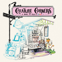 Creature Corners: A Book to Ink and Color 0593713370 Book Cover