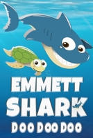Emmett Shark Doo Doo Doo: Emmett Name Notebook Journal For Drawing Taking Notes and Writing, Personal Named Firstname Or Surname For Someone Called Emmett For Christmas Or Birthdays This Makes The Per 1707959269 Book Cover