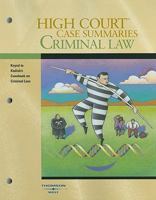 High Court Case Summaries on Criminal Law (Keyed to Kadish, Seventh Edition) 0314191429 Book Cover