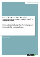 Personalbeurteilung. Die Bedeutung des Personals f�r Unternehmen 3668436347 Book Cover