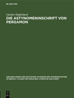 Die Astynomeninschrift von Pergamon 3112657810 Book Cover