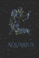 Zodiac Notebook - Aquarius: Horoscope Journal - 120 Pages, blanc lined, 6 x 9 - Astrology Notepad, Diary, Notes 1676288031 Book Cover