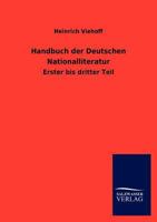 Handbuch Der Deutschen Nationalliteratur 9925000955 Book Cover