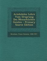 Aristoteles Lehre Vom Ursprung Des Menschlichen Geistes 1019313927 Book Cover