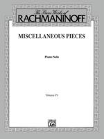 Rachmaninoff / Miscellaneous Pieces (Belwin Edition) 0769239544 Book Cover