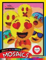 Funny Emoji Mosaic: Pixel Adults Coloring Books Color by Number 1720161542 Book Cover