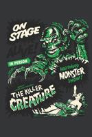Notebook: Vintage Halloween Killer Monster Horror Journal & Doodle Diary; 120 Squared Grid Pages for Writing and Drawing - 6x9 in. 1095767526 Book Cover