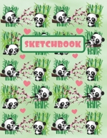 SKETCHBOOK: LARGE SKETCH BOOK TO DRAW IN. LARGE JOURNAL NOTEBOOK. 100 BLANK PAGES PERFECT FOR DOODLING AND SKETCHING. CREATIVE BIRTHDAY GIFT. WORKBOOK ... CUTE PANDA BEAR, HEART AND BAMBOO DESIGN. 1695679865 Book Cover