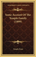 Some Account Of The Temple Family 1166081214 Book Cover