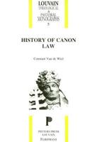 History Of Canon Law (Louvain Theological & Pastoral Monographs) 906831212X Book Cover