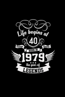 Life begins at 40: 6x9 born in 1979 dotgrid dot grid paper notebook notes 1706370393 Book Cover