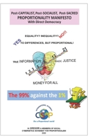 Post-CAPITALIST, Post-SOCIALIST, Post-SACRED PROPORCIONALITY MANIFESTO With Direct Democracy B08RR5Y87G Book Cover