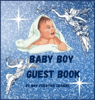 Baby boy guest book: Adorable baby boy guest book for baby shower or baptism. 100685794X Book Cover