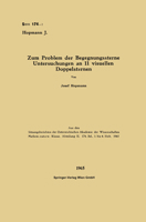Zum Problem der Begegnungssterne Untersuchungen an 11 visuellen Doppelsternen 3662227312 Book Cover