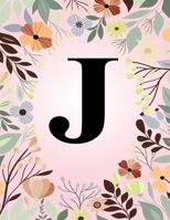 J: Monogram Initial Letter J Notebook College Ruled Journal Gift for Women and Girls 1708105417 Book Cover