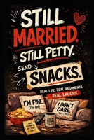 STILL MARRIED. STILL PETTY. SEND SNACKS.: A Funny Marriage Book About Love, Arguments, and Everyday Chaos B0GT8QLQ65 Book Cover
