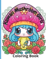 Kawaii Mushroom Girls: Coloring Book B0CR8PL1G1 Book Cover