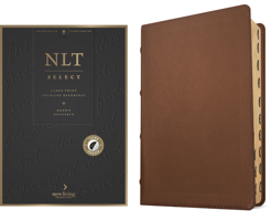 NLT Select Large Print Thinline Reference Bible, Filament Enabled (Goatskin Leather, Brown, Indexed, Red Letter) B0GQP5XYHN Book Cover