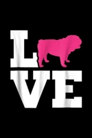 Lve: English Bulldog Love Journal/Notebook Blank Lined Ruled 6x9 100 Pages 1695497066 Book Cover