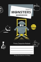 School of Monsters Workbook, A5 Size, Wide Ruled, White Paper, Primary Composition Notebook, 102 Sheets (Black) 1714327744 Book Cover